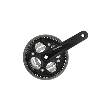 HAJTÓMŰ ALU 170MM 42/34/24T SUNRACE FCM500 FEKETE / EZÜST HAJTÁS