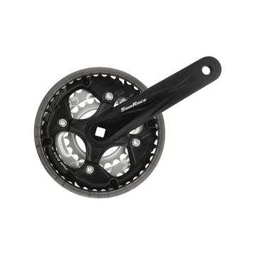 HAJTÓMŰ ALU 152MM 42/34/24T SUNRACE FCM513 FEKETE / EZÜST HAJTÁS