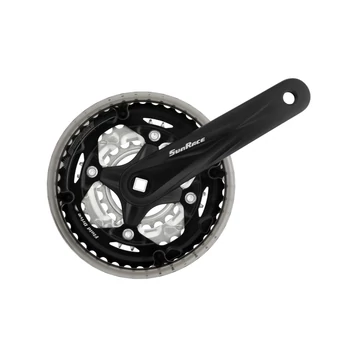 HAJTÓMŰ ALU 170MM 42/32/22T SUNRACE FCM600 FEKETE / EZÜST HAJTÁS