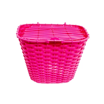 KOSÁR ELSŐ MŰANYAG FEDELES 36X29X25 CM + TARTOZÉK PINK (30DB/DOBOZ) KOSÁR