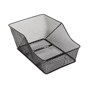 KOSÁR HÁTSÓ SŰRŰSZÖVÉSŰ HOSSZÍTOTT - 46X29X20 CM + TARTOZÉK FEKETE KOSÁR