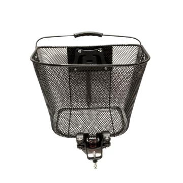 KOSÁR ELSŐ ACÉL SŰRŰSZÖVÉSŰ KORMÁNYRA 35X26X26.5 CM + CLIP-ON FEKETE KOSÁR
