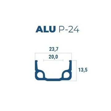 ABRONCS 12X1,75 ALU 16H SZIMPLAFALÚ BERETTA NATÚR FŰZÖTT KERÉK