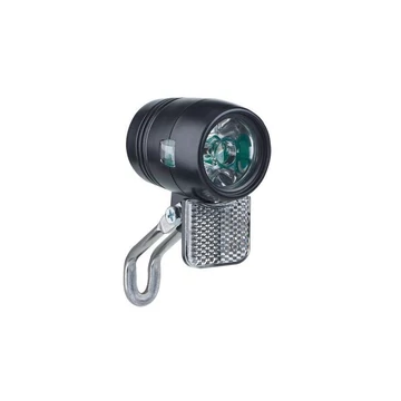 LÁMPA ELSŐ AGYDINAMÓS 1 LED BÜCHEL SPORT ECO 20LUX (KAPCSOLÓS) FEKETE VILÁGÍTÁS