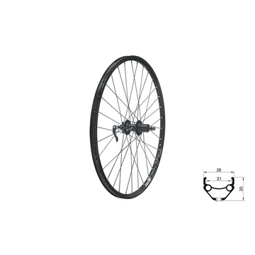FŰZÖTT HÁTSÓ KERÉK KLS DRAFT DSC R, 27,5", BLACK FŰZÖTT KERÉK