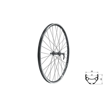 FŰZÖTT ELSŐ KERÉK KLS DRAFT V-BRAKE F, 26", BLACK FŰZÖTT KERÉK
