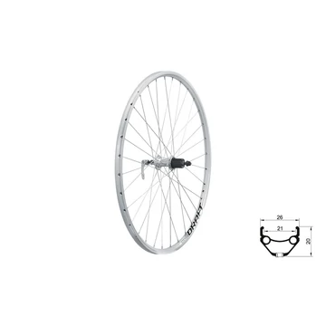 FŰZÖTT HÁTSÓ KERÉK KLS DRAFT V-BRAKE R, 28/29", SILVER FŰZÖTT KERÉK