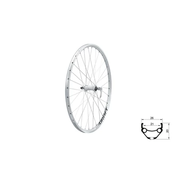 FŰZÖTT ELSŐ KERÉK KLS DRAFT V-BRAKE F, 26", SILVER FŰZÖTT KERÉK