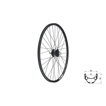 FŰZÖTT ELSŐ KERÉK KLS DRAFT DYNAMO DSC, 27,5", BLACK FŰZÖTT KERÉK