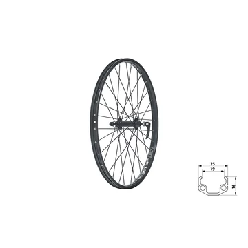 FŰZÖTT ELSŐ KERÉK KLS WASPER V-BRAKE F, 24", BLACK FŰZÖTT KERÉK