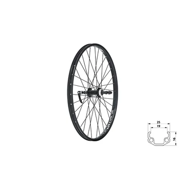 FŰZÖTT HÁTSÓ KERÉK KLS WASPER FREEWHEEL V-BRAKE R, 24", BLACK FŰZÖTT KERÉK
