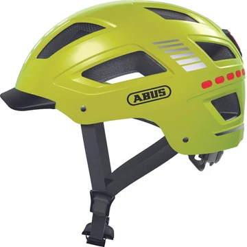 ABUS kerékpáros városi sisak Hyban 2.0 LED, ABS, signal yellow, XL (58-63 cm) SISAK