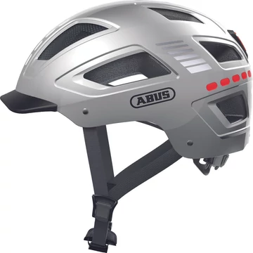 ABUS kerékpáros városi sisak Hyban 2.0 LED, ABS, signal silver, XL (58-63 cm) SISAK