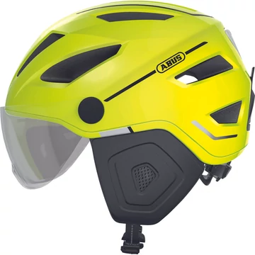 ABUS kerékpáros városi sisak Pedelec 2.0 ACE, In-Mold, beépített átlátszó szemüveggel, signal yellow, L (56-62 cm) SISAK
