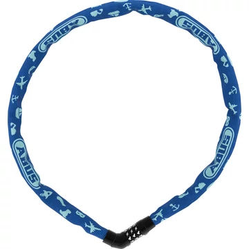 ABUS láncos lakat jelkóddal Steel-O-Chain Symbols 4804C/75, kék LAKAT