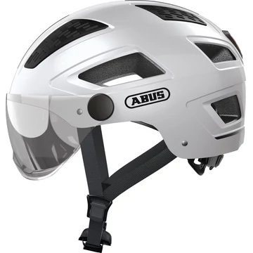 ABUS kerékpáros városi sisak Hyban 2.0 ACE, ABS, beépített átlátszó szemüveggel, polar white, M (52-58 cm) SISAK