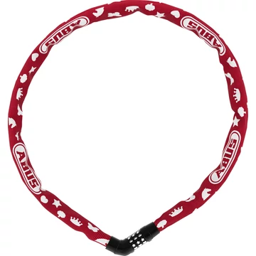 ABUS láncos lakat jelkóddal Steel-O-Chain Symbols 4804C/75, piros LAKAT