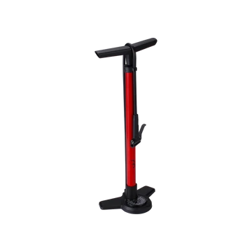 BBB Cycling kerékpáros állópumpa BFP-28 AirBoost, acél és kompozit, piros PUMPA