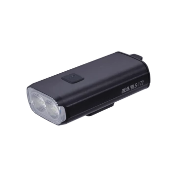 BBB Cycling kerékpáros első lámpa BLS-172 StrikeDuo, 1600 lumen, 7 mód, USB-C tölthető 5200 mAh akku, gumis felfogatással, távirányító kompatibilis (BLS-179) VILÁGÍTÁS