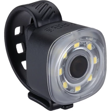 BBB Cycling kerékpáros első lámpa BLS-225 Spirit, 30 lumen, 9 mód, micro USB tölthető 250mAh akku, 8 akkufeszültség visszajelzős LED-del, gumis felfogatással VILÁGÍTÁS