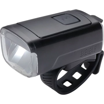 BBB Cycling kerékpáros első lámpa BLS-230 Stud50, 200 lumen, 4 mód, micro USB tölthető 2500 mAh akku, gumis felfogatással VILÁGÍTÁS