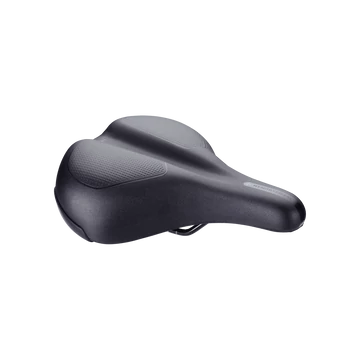 BBB Cycling kerékpáros nyereg BSD-102 ComfortPlus Relaxed, unisex, kiegyenesedett testtartáshoz ajánlott, emlékező szivacsos, 205mm széles, fekete NYEREG
