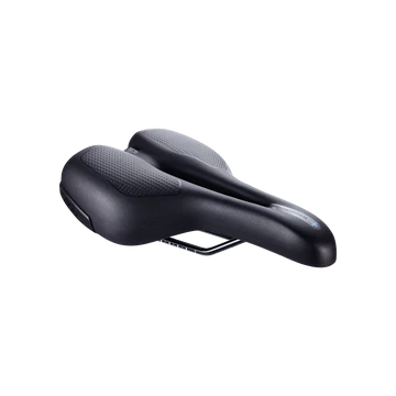 BBB Cycling kerékpáros nyereg BSD-111 SportPlus, unisex, aktív testtartáshoz ajánlott, emlékező szivacsos, 170mm széles, fekete NYEREG
