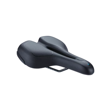 BBB Cycling kerékpáros nyereg BSD-112 SportPlus, unisex, aktívkerékpározási testtartáshoz ajánlott, emlékező szivacsos, 185mm széles, fekete NYEREG