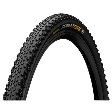 Continental gravel-cyclocross kerékpáros külső gumi 40-622 Terra Trail ShieldWall 28x1,5, hookless felni kompatibilis, tubeless ready, fekete/fekete hajtogathatós Skin SL KÜLSŐ GUMI