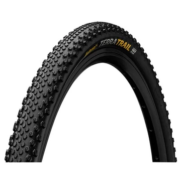 Continental gravel-cyclocross kerékpáros külső gumi 45-622 Terra Trail ShieldWall 28x1,7, hookless felni kompatibilis, tubeless ready, fekete/fekete hajtogathatós Skin SL KÜLSŐ GUMI