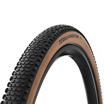 Continental gravel-cyclocross kerékpáros külső gumi 45-622 Terra Adventure Trail Grip 28x1.75, hookless felni kompatibilis, tubeless ready, fekete/transparent hajtogathatós skin KÜLSŐ GUMI