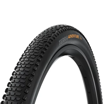 Continental gravel-cyclocross kerékpáros külső gumi 55-622 Terra Adventure Trail Grip 29x2.20, hookless felni kompatibilis, tubeless ready, fekete/fekete hajtogathatós skin KÜLSŐ GUMI