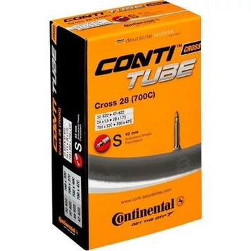 Continental kerékpáros belső gumi 32/47-622 Cross 28 S42 dobozos (Egységkarton: 25 db) BELSŐ GUMI