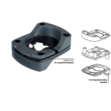 Bobike A-Head adapter Plus, integrált kábelvezetésű kormánycsapágyakkal is - Mini első gyerekülésekhez és szélvédőkhöz, fekete GYEREKÜLÉS