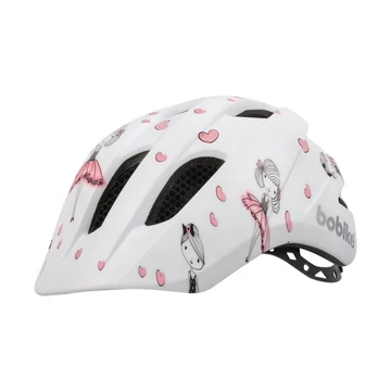 Bobike kerékpáros gyerek sisak PLUS, In-Mold, balerinás fehér/mintás, XS (48-53 cm) SISAK