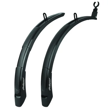Polisport első-hátsó sárvédő szett EXPANDER gyerek 20/24", 55 mm széles, csavaros, fekete SÁRVÉDŐ