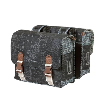 Basil dupla táska Boheme Double Bag, Universal Bridge System, charcoal fekete TÁSKA