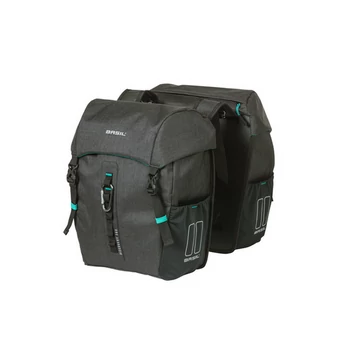 Basil dupla táska Discovery 365D Double Bag M, Universal Bridge System, szürke TÁSKA