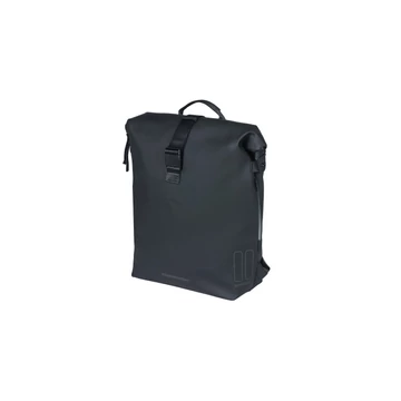 Basil egyoldalas táska és hátizsák SoHo Backpack Nordlicht, világítással, Hook ON, fekete TÁSKA