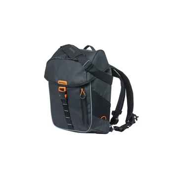 Basil egyoldalas táska és hátizsák Miles Tarpaulin Daypack, Hook ON, fekete narancs TÁSKA