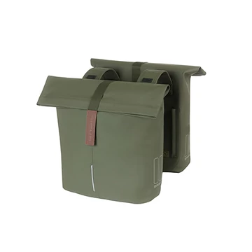 Basil dupla táska City Double Bag Vegan bőr, Universal Bridge System, moha zöld TÁSKA