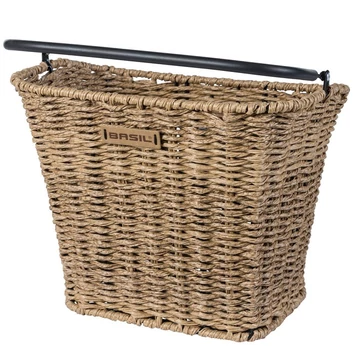 Basil első kosár Bremen Rattan Look KF, KF kompatibilis, kormányadapter nélkül (TBA 70177), világosbarna KOSÁR