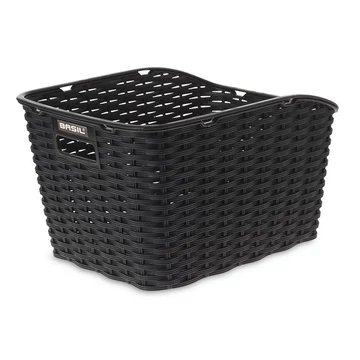 Basil hátsó kosár Weave WP, fix rögzítéssel, fekete KOSÁR
