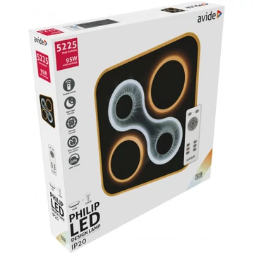 Avide Design Mennyezeti Lámpa Philip 95W(47,5+47,5) RF Távirányítóval