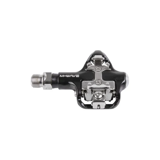 PEDÁL 9/16" SPD CLIPLESS ALU M-WAVE DRAG-R2 - CRMO TENGELY FEKETE PEDÁL