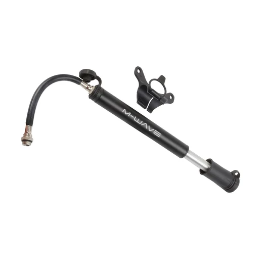 PUMPA MINI ALU AV/DV/FV M-WAVE FLEXI TUBE +TARTÓ FEKETE PUMPA