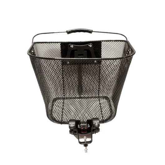 KOSÁR ELSŐ ACÉL SŰRŰSZÖVÉSŰ KORMÁNYRA 35X26X26.5 CM + CLIP-ON FEKETE KOSÁR