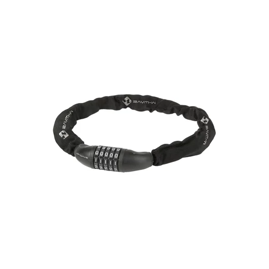 ZÁR LÁNCSZEMES SZÁMKOMBINÁCIÓS 6 X  850 MM - M-WAVE FEKETE LAKAT