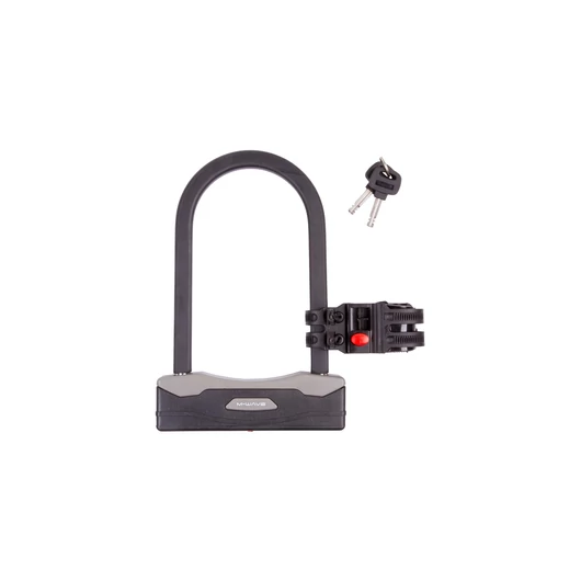 ZÁR U-LAKAT KULCSOS TARTÓVAL 15 X 165 X 247 MM - M-WAVE B247 FEKETE LAKAT