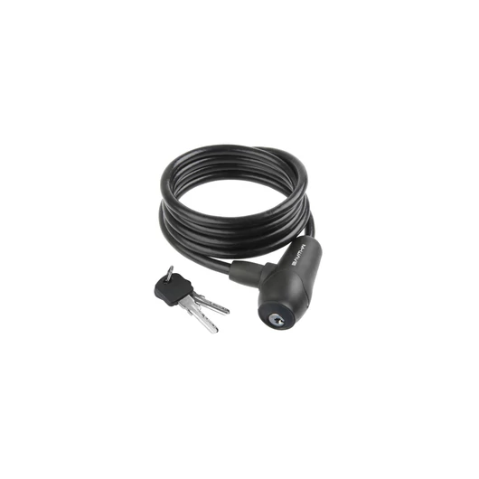 ZÁR SPIRÁL KULCSOS 8 X 1500 MM SZILIKONOS - M-WAVE FEKETE LAKAT